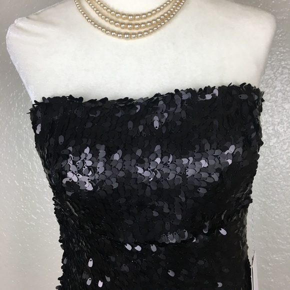 Sparkle & Fade sequin strapless zipper Mini Dress - Picture 5 of 8